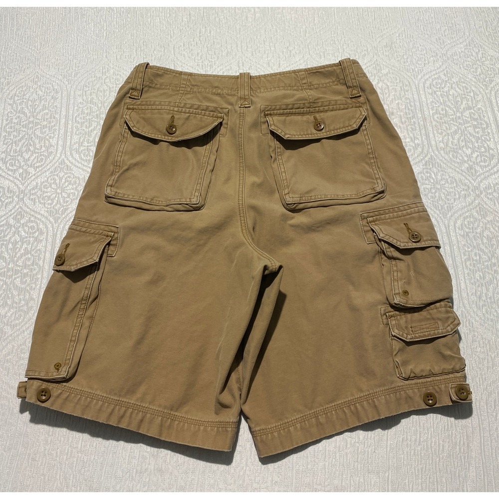 Eddie Bauer Mens‎ Khaki Cotton Twill Multi Pocket Cargo Shorts 35 Brown EB-0020